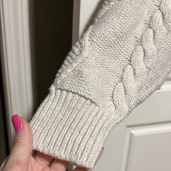 Leith Ivory Fringed Knit Sweater - Picture 4 of 8